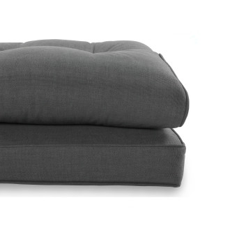 Meble technorattanowe TRIVENTO zbliżenie na poduszkę STONE GREY
