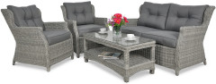 Meble z technorattanu TRIVENTO 2 Stone Grey