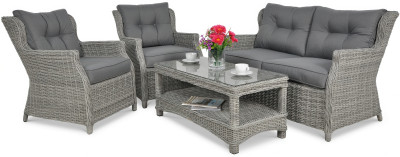 Meble z technorattanu TRIVENTO 2 Stone Grey