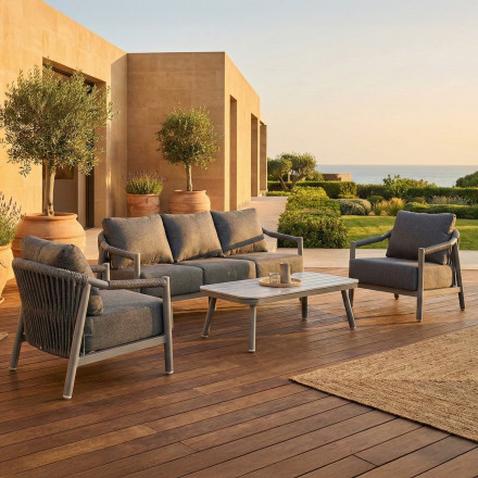 Meble tarasowe z aluminium MONTI CAFFE GREY - FURRORE