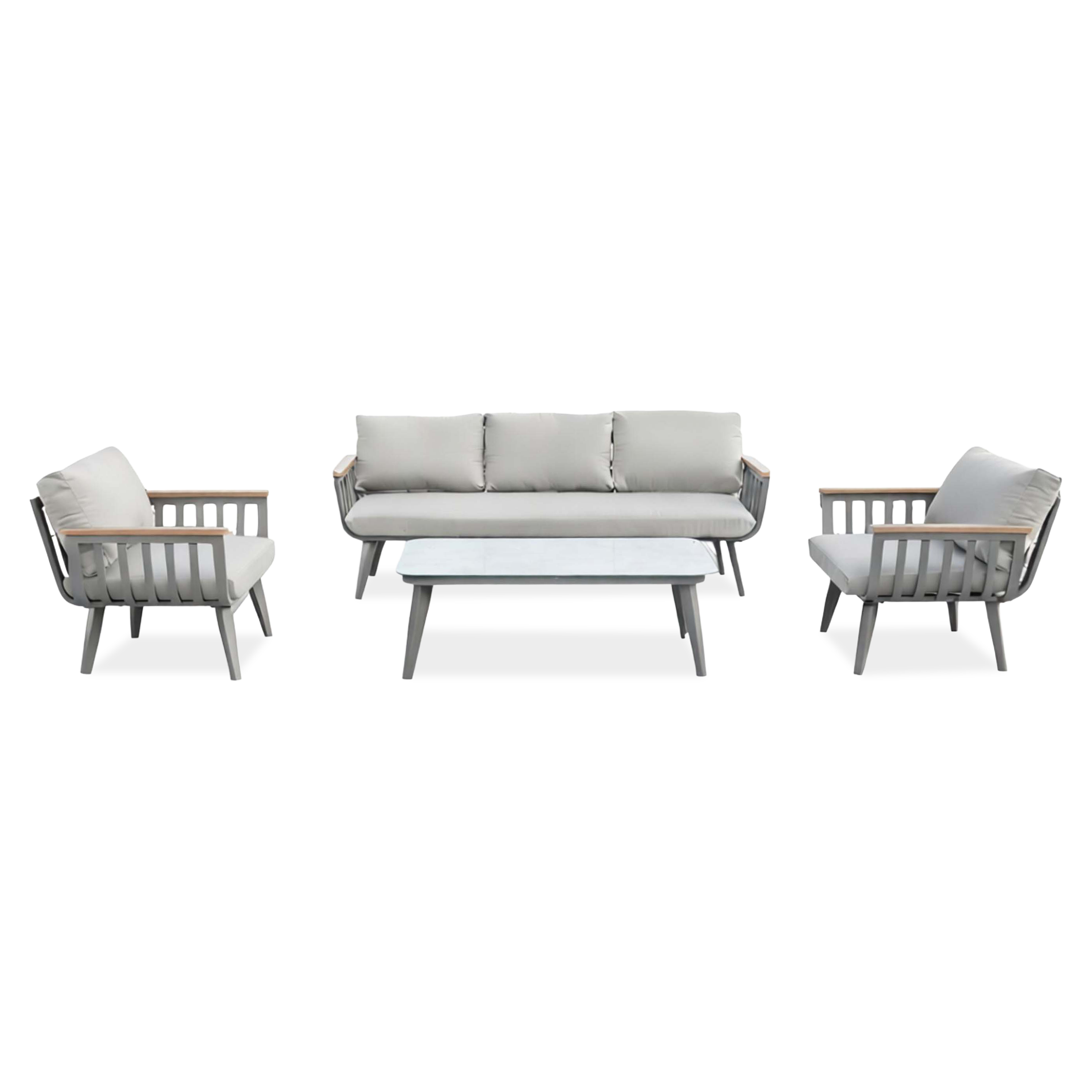 Komplet mebli tarasowych STELLA CAFFE Taupe - FURRORE