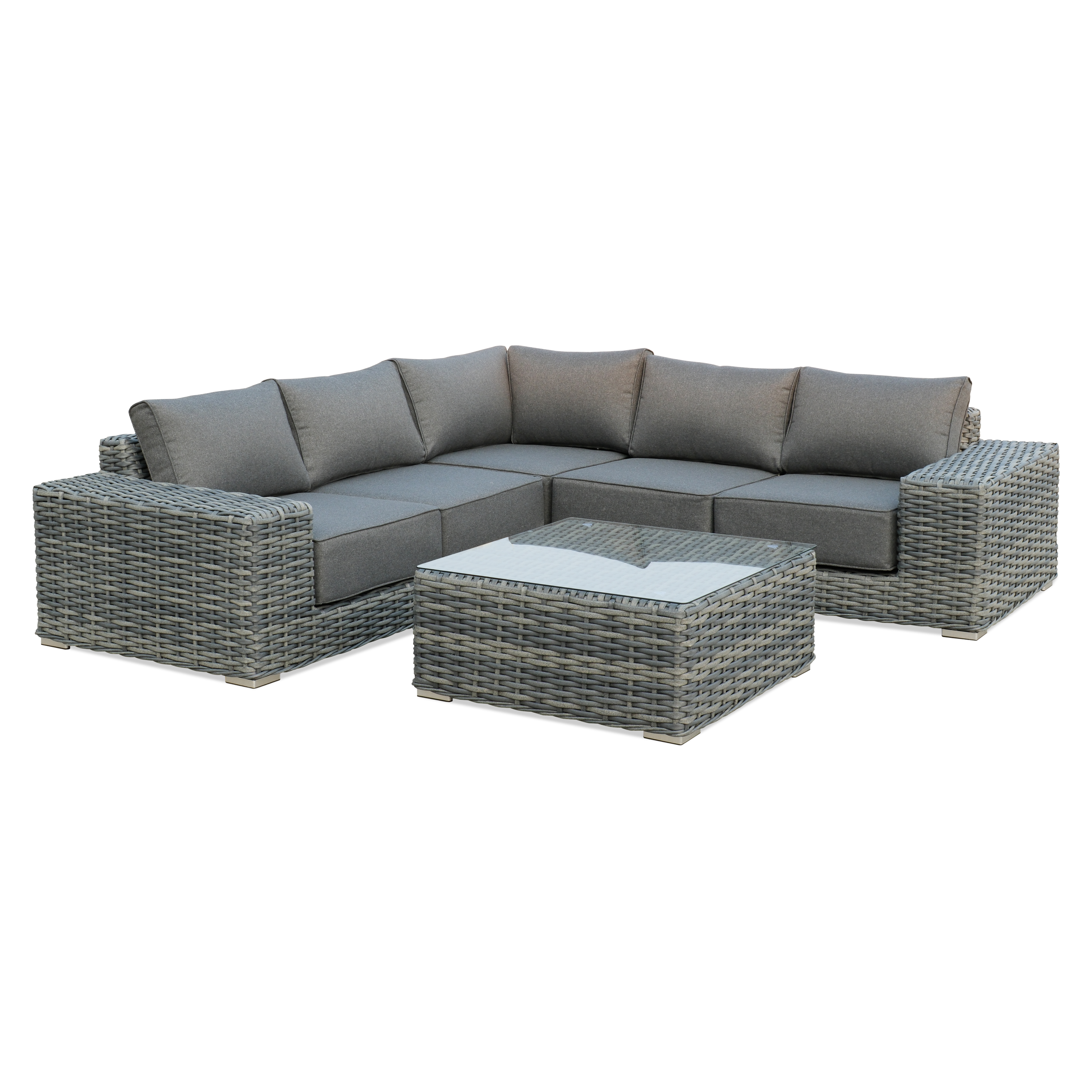 Narożnik technorattanowy VEGA CAFFE Dark Grey - FURRORE