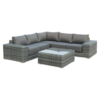 Narożnik technorattanowy VEGA CAFFE Dark Grey - FURRORE