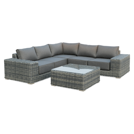 Narożnik technorattanowy VEGA CAFFE Dark Grey - FURRORE