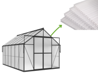 Panele poliwęglanowe 4 mm 1423 x 588 mm wymienne do szklarni (5 szt.) Slide-in - Cultivo