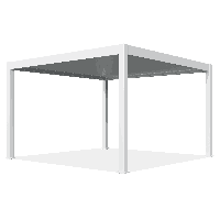 Pergola tarasowa DELUXE PRO Automatic 4x4 + LED, White - Gutroof