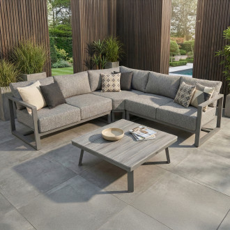 Narożnik aluminiowy do ogrodu STELVIO CAFFE Grey - FURRORE