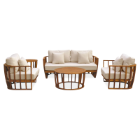 Zestaw ogrodowy z sofą NUVIA CAFFE drewniany ACACIA WOOD - BJORKKA