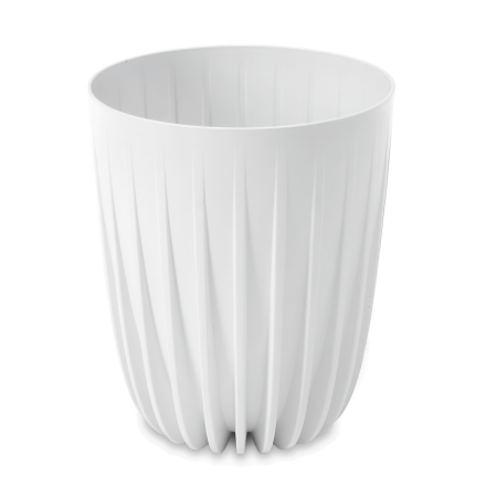 Doniczka dekoracyjna MIRA Eco recycled 30cm biała - LAMELA