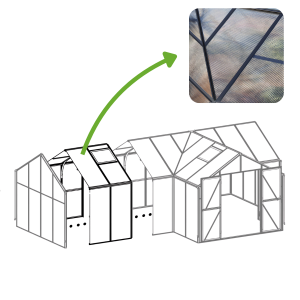 Moduł powiększający do ogrodu zimowego TRIBECA PC + Glass 287x144cm