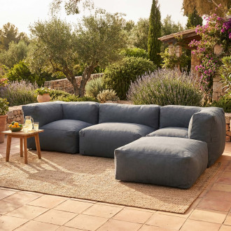 Modułowy zestaw wypoczynkowy outdoor w kolorze grey