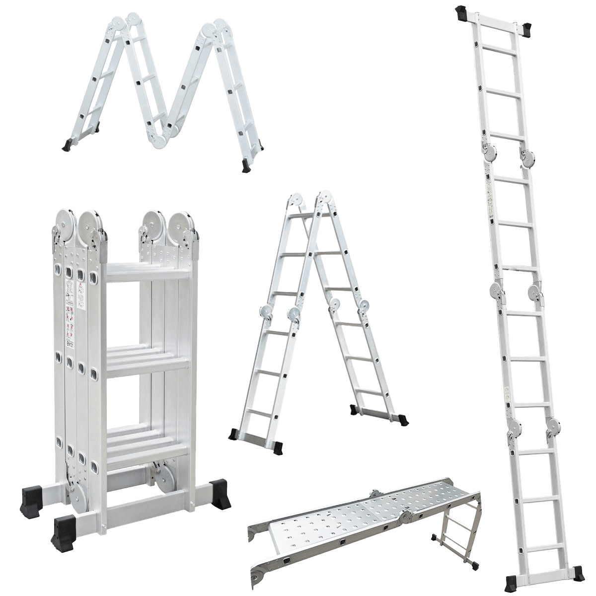 Wielofunkcyjna drabina aluminiowa z podestem 4x3 - Hardmaister