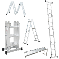 Wielofunkcyjna drabina aluminiowa z podestem 4x3 - Hardmaister