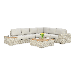 Narożnik technorattan AVOCADO WOOD Beige