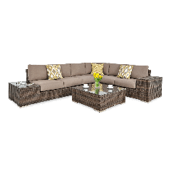 Narożnik technorattan AVOCADO Brown