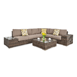 Narożnik technorattan AVOCADO Brown