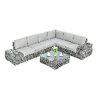 Narożnik technorattan AVOCADO Dark Grey