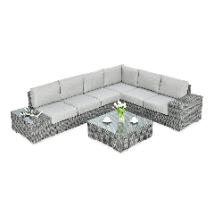 Narożnik technorattan AVOCADO Dark Grey