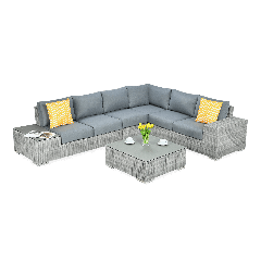 Narożnik technorattan AVOCADO STONE Stone Grey