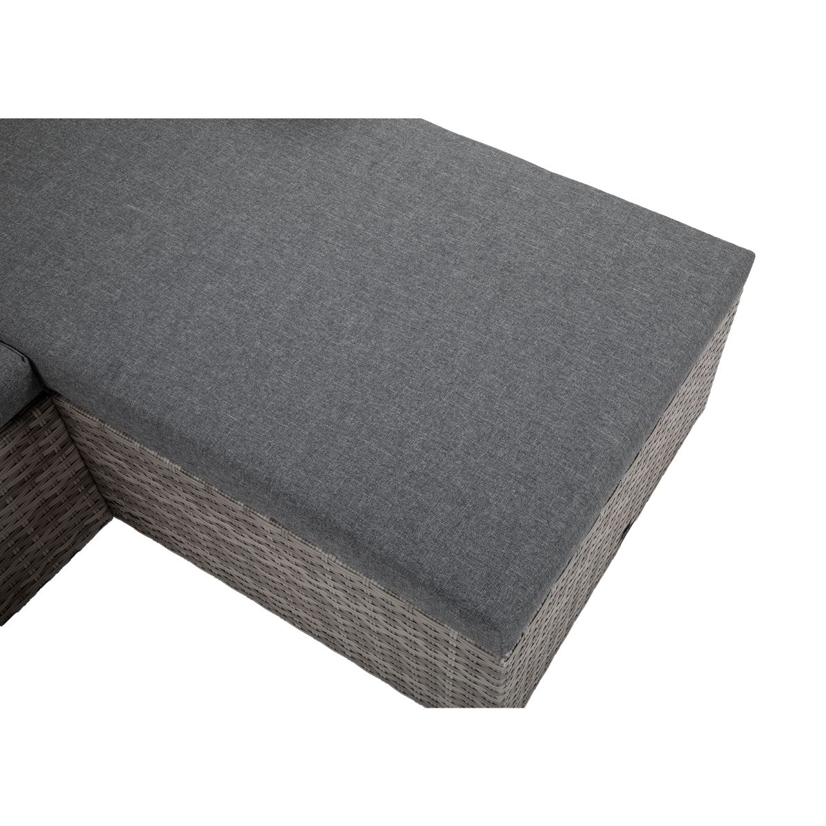 Narożnik technorattanowy lewyt i prawy LIZBONA Grey Focus Garden