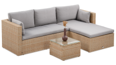 Narożnik technorattanowy LIZBONA beige Focus Garden