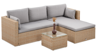 Narożnik technorattanowy LIZBONA beige Focus Garden