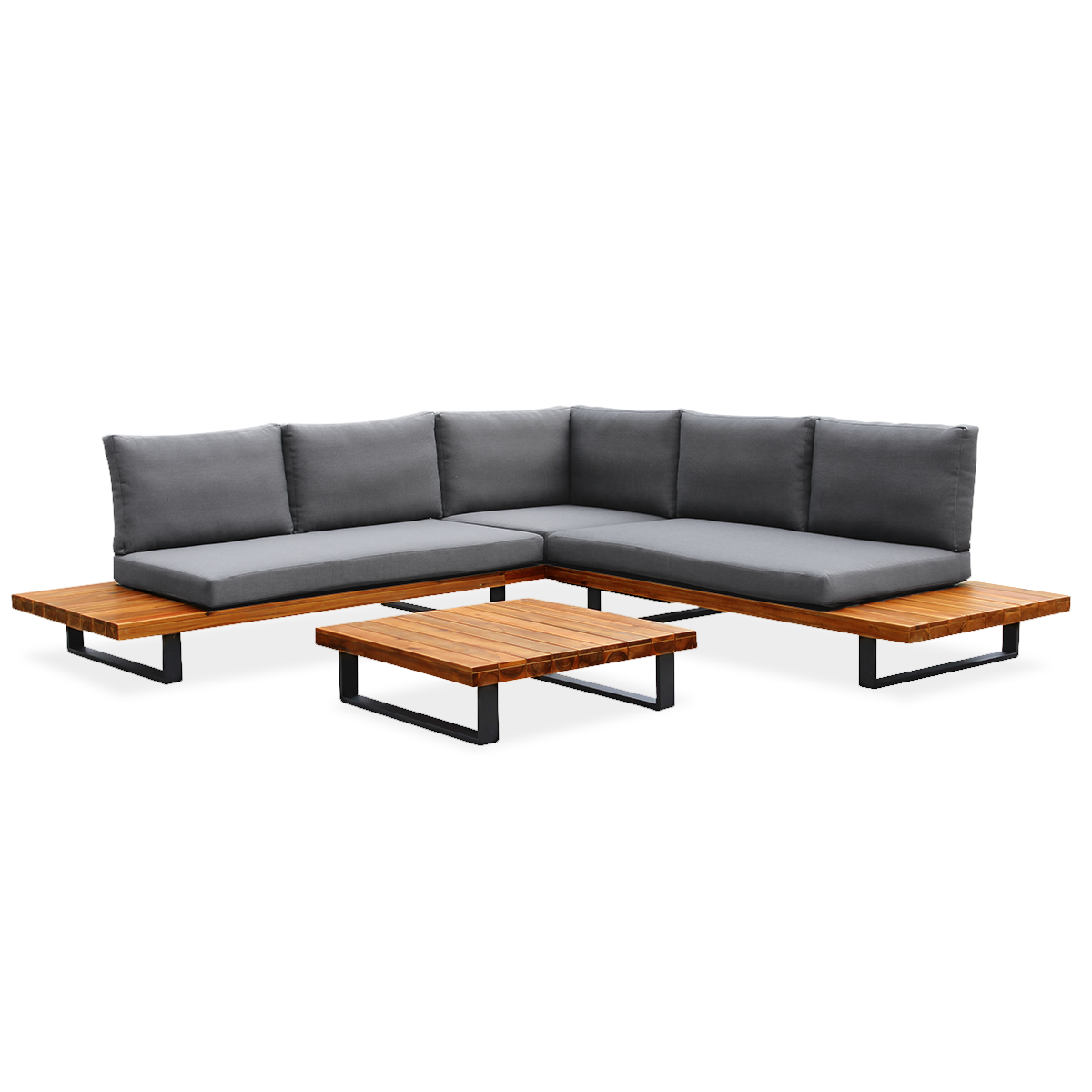 Narożnik ogrodowy drewniany OSLO CAFFE Acacia Wood - Bjørkka