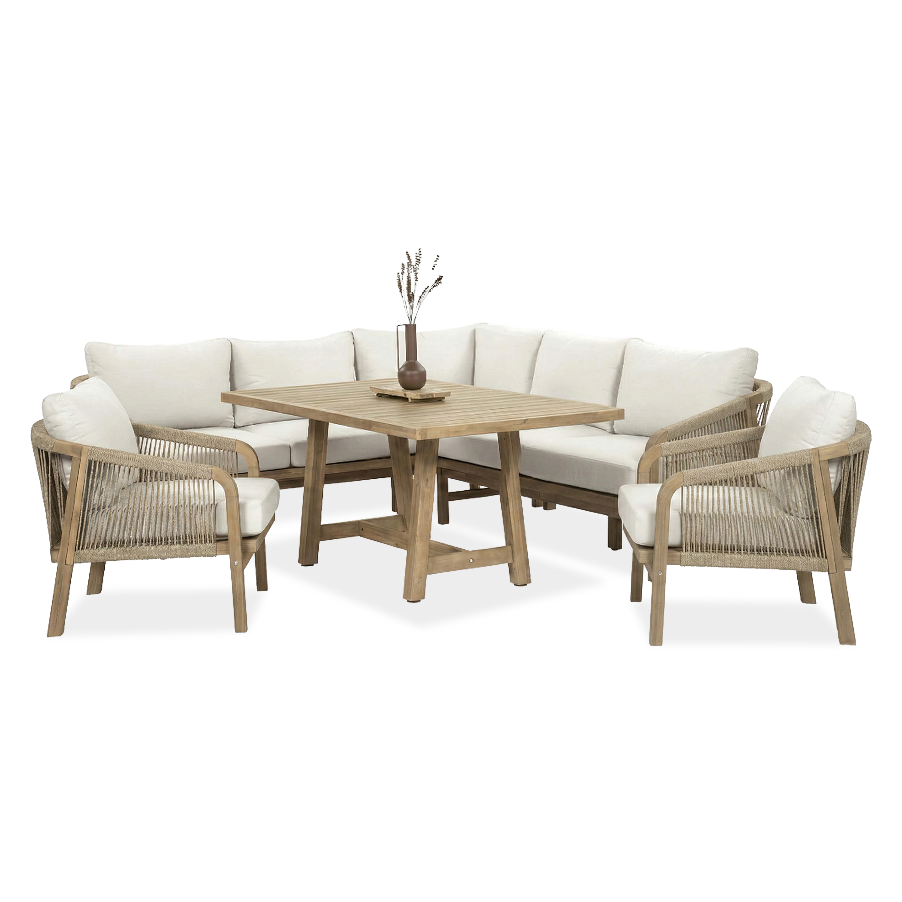 Narożnik ogrodowy z drewna akacjowego MARIGOLD dining - FURRORE