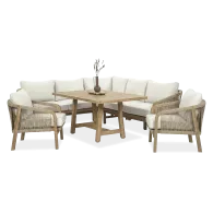 Narożnik ogrodowy z drewna akacjowego MARIGOLD dining - FURRORE
