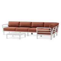 Narożnik do ogrodu ze stolikiem MAXIMO 5 Gesso-Cannella NARDI