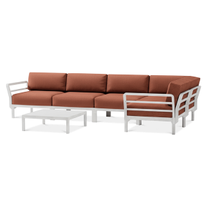 Narożnik do ogrodu ze stolikiem MAXIMO 5 Gesso-Cannella NARDI