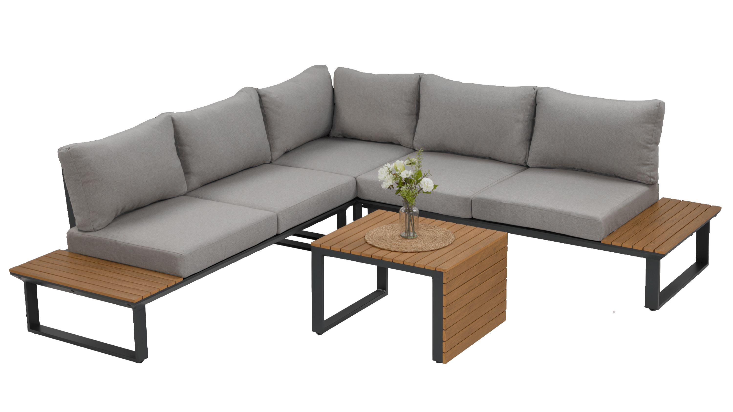 Narożnik ogrodowy PASADENA Dark Grey - FOCUS GARDEN