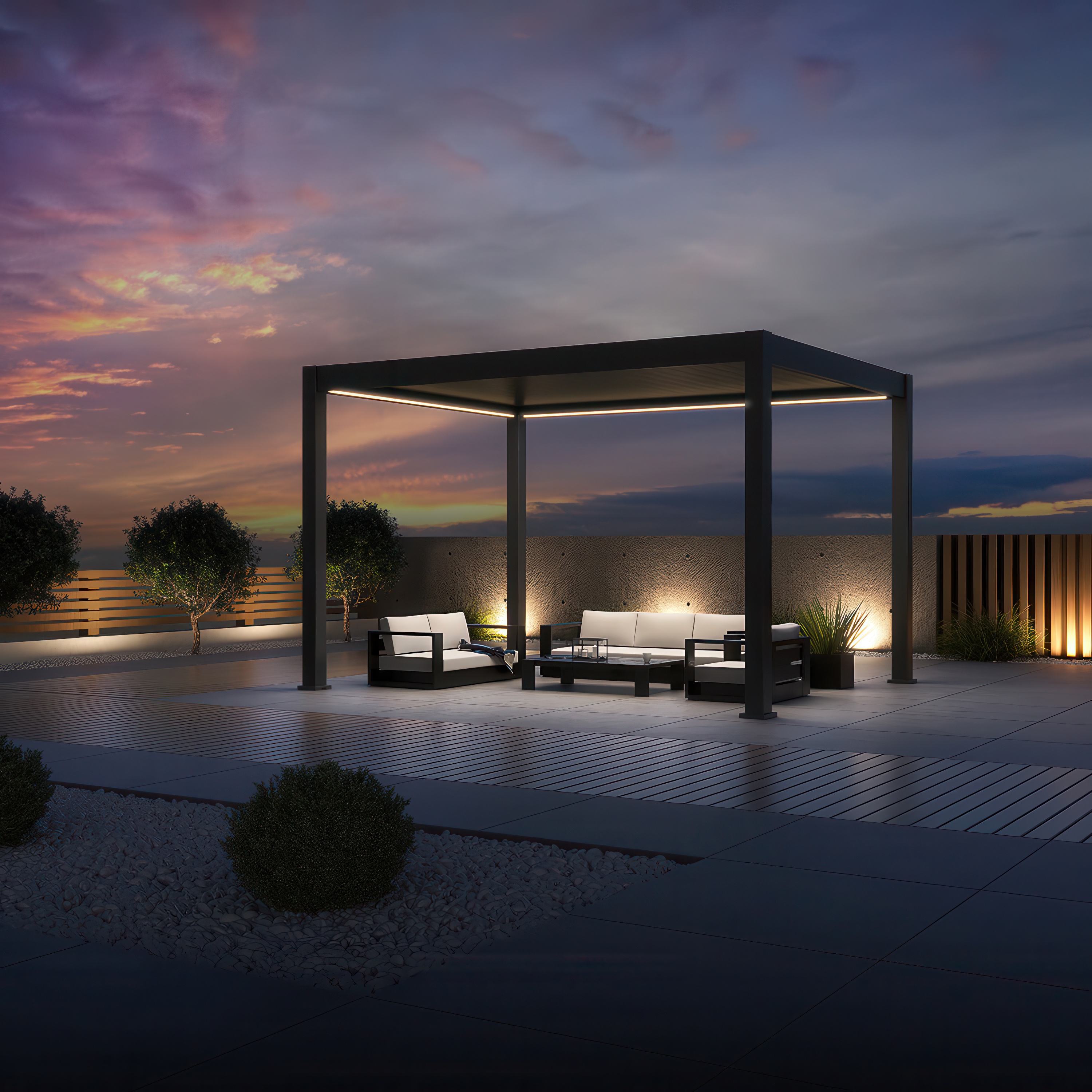 Aranżacja pergoli deluxe pro automatic 3x4m