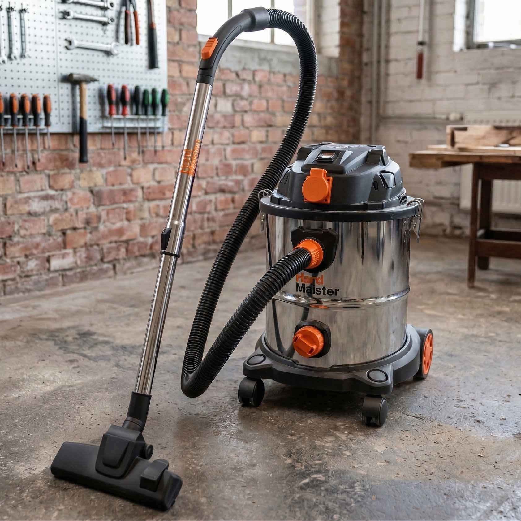 Kompaktowy odkurzacz warsztatowy 20 l do pracy na sucho i mokro - HardMaister