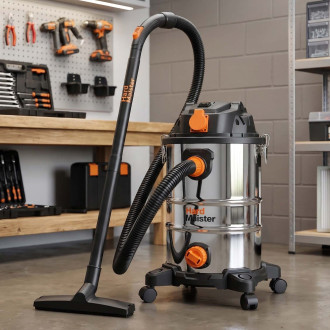 Wydajny odkurzacz warsztatowy 1300 W do pracy na sucho i mokro - HardMaister