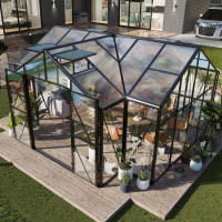 Ogród zimowy TRIBECA Black 433x360cm PC + Glass – Gutroof