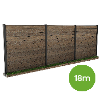 Ogrodzenie kompozytowe 18m do mocowania w ziemi Walnut – Keter