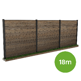 Ogrodzenie kompozytowe 18m do mocowania w ziemi Walnut – Keter