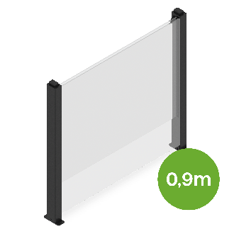 Ogrodzenie szklane 90 x 110cm Anthracite - GUTROOF