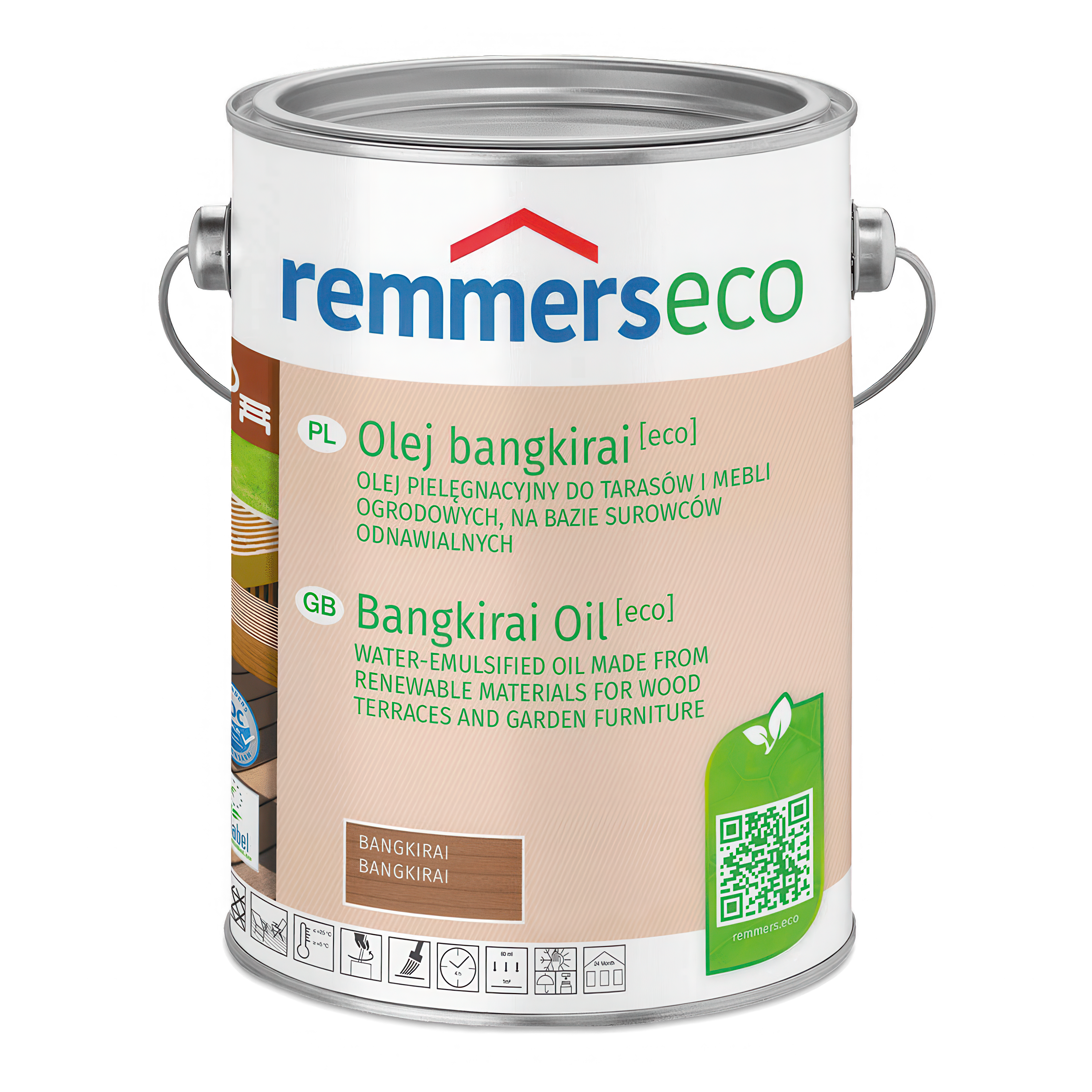 olej do tarasów i mebli ogrodowych w wiadrze 