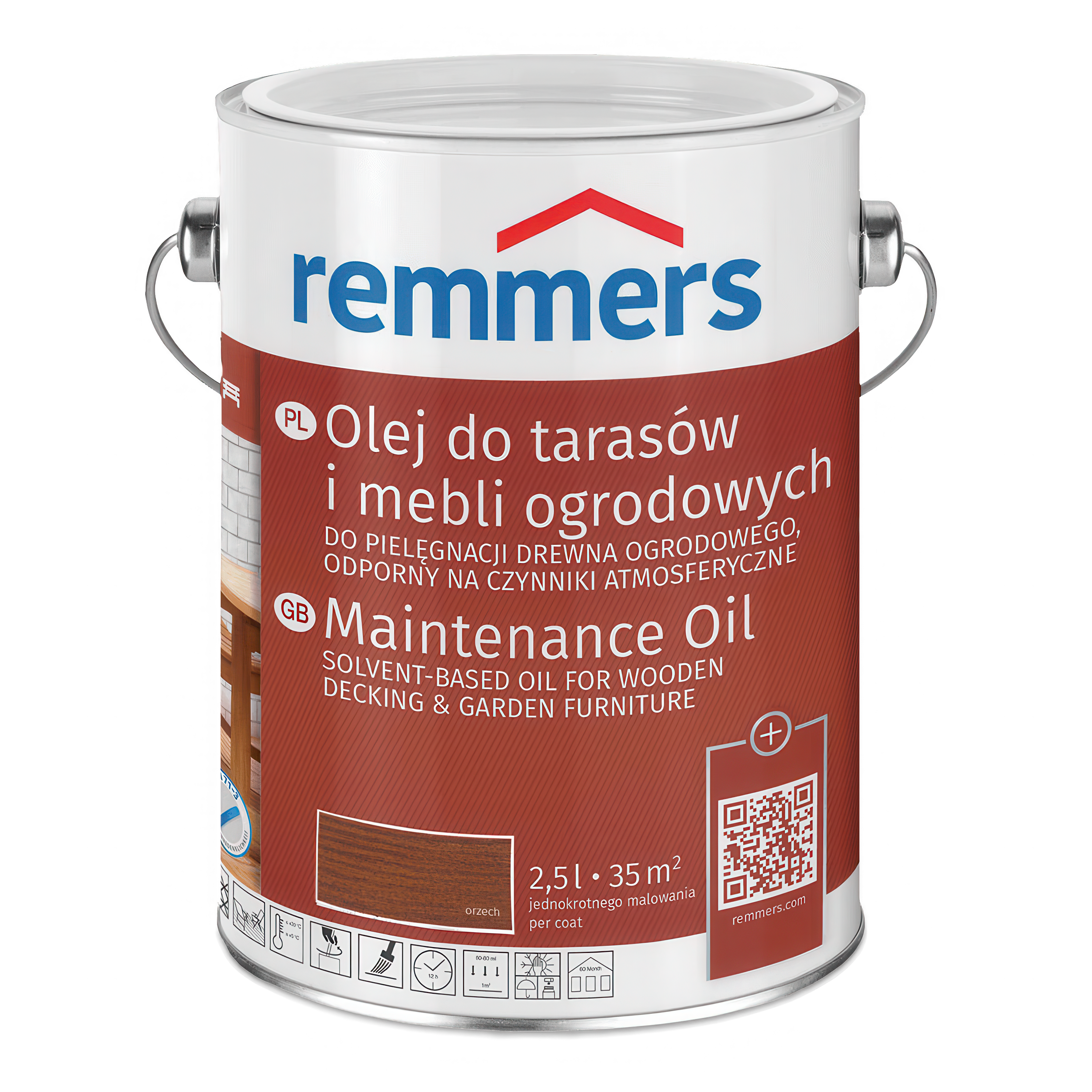 olej do tarasów w metalowym wiadrze 