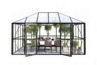 Ogród zimowy BROADWAY Black 436x295cm PC+ Glass - Gutroof