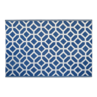 dywan tarasowy w niebieskim wzorze