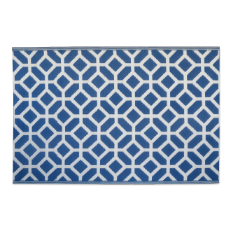 dywan tarasowy w niebieskim wzorze