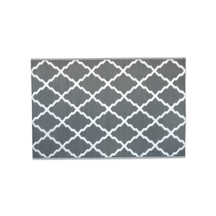 dywan zewnętrzny w kolorze szaro białym