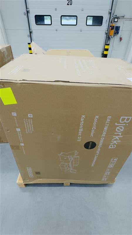 OUTLET Meble technorattanowe BALTIMORE DINING + PUFY Brown – zdjęcie egzemplarza