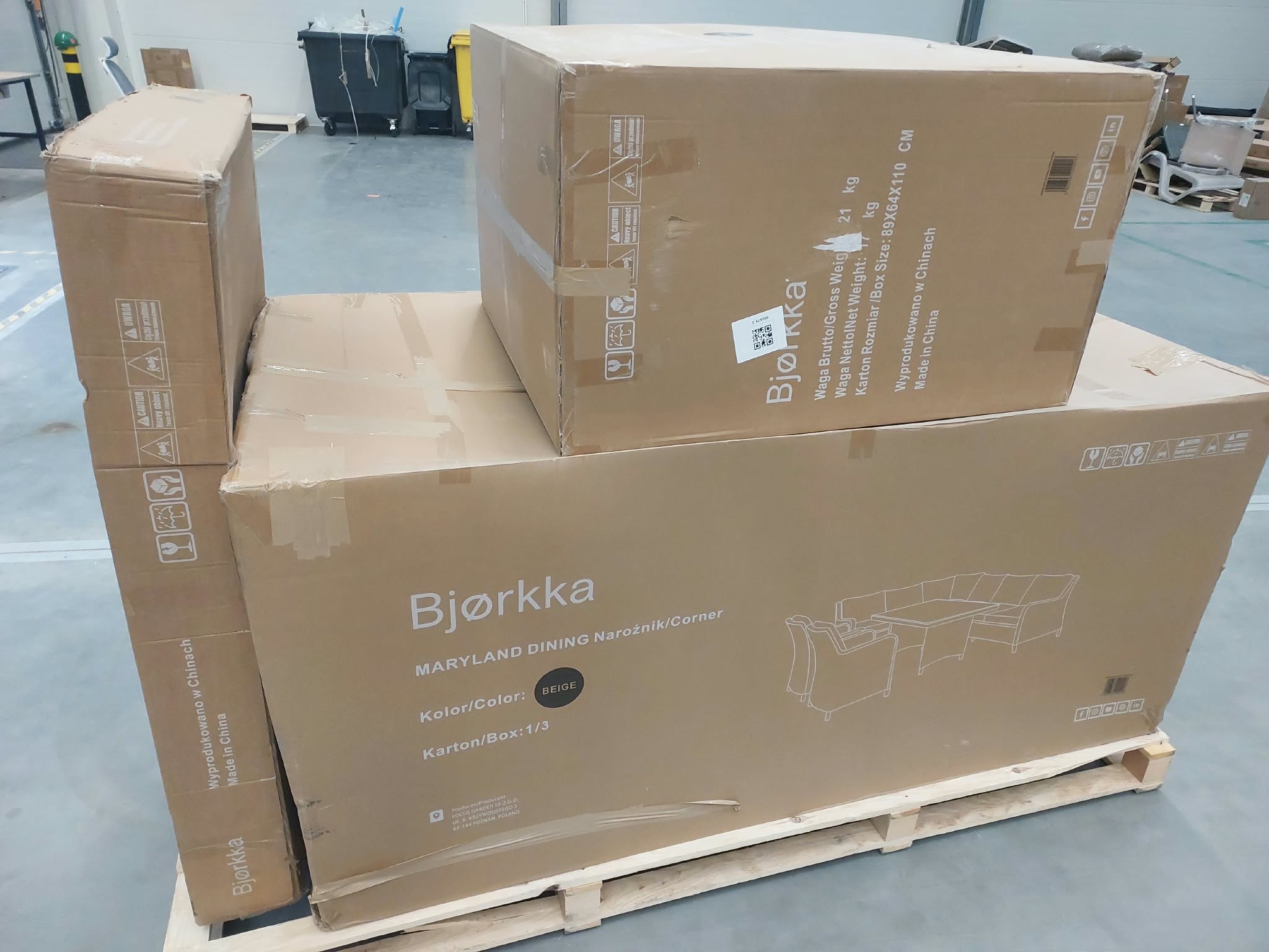OUTLET Narożnik ogrodowy z technorattanu MARYLAND Beige – zdjęcie egzemplarza