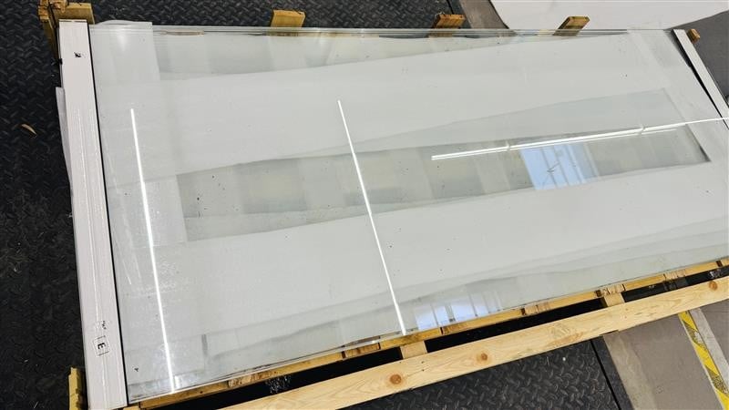 OUTLET Przesuwny panel szklany do pergoli ELEGANCE/DELUXE/FUSION 4m White - Gutroof – zdjęcie egzemplarza