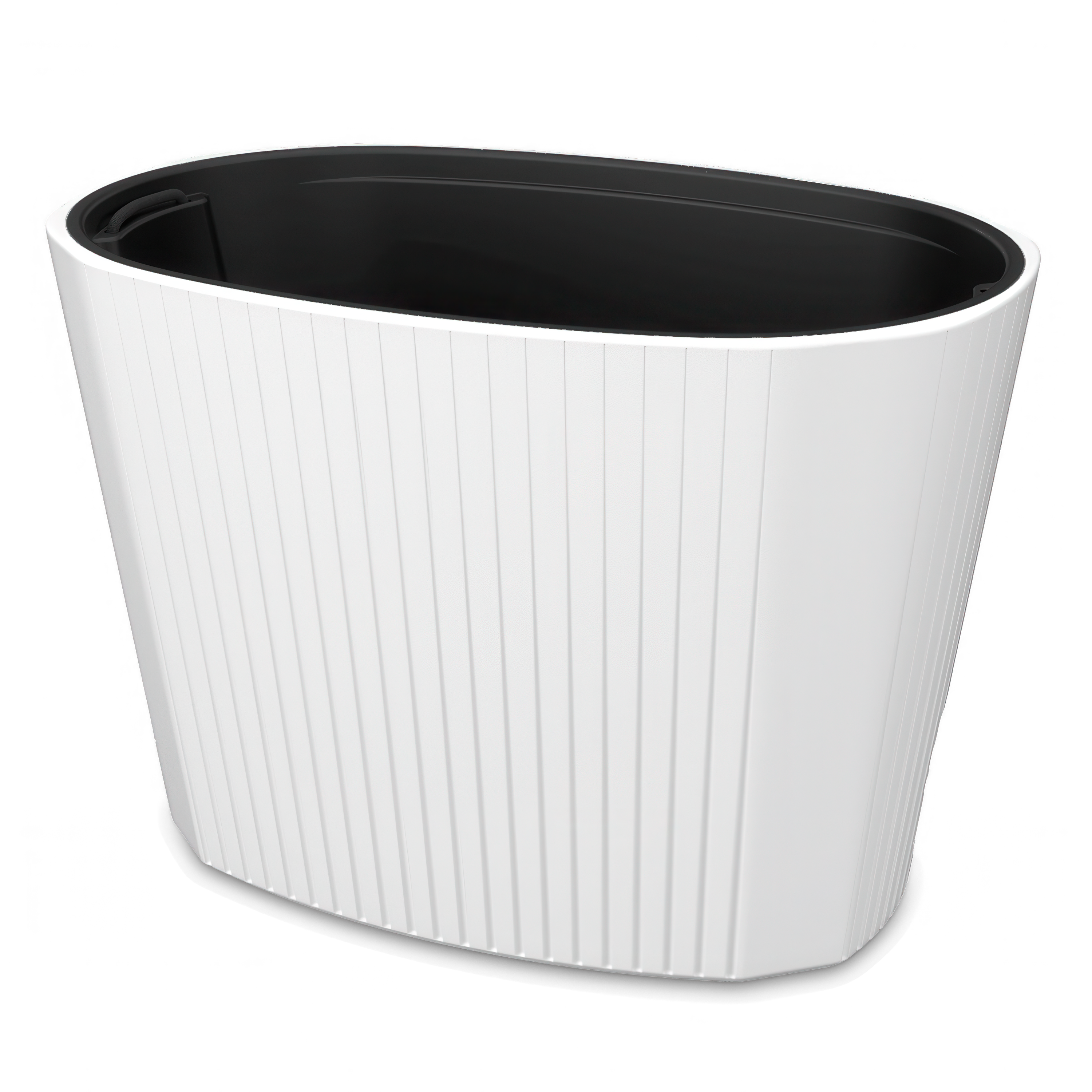 Owalna doniczka ogrodowa MUZA 60x40cm biała - LAMELA