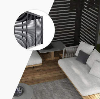 Panel żaluzja do pergoli Premium Anthracite 93cm - Gutroof (1)